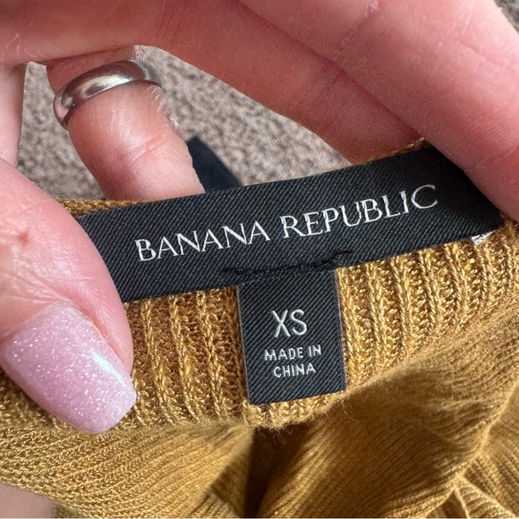 Banana Republic Linen Blend Sweater Knit Tank Top LOT OF 2 Tan Black XS - Picture 8 of 11